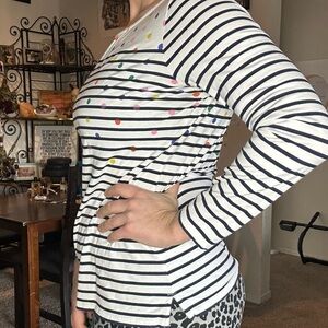 Colorful Polka Dot and Stripe Women's Top